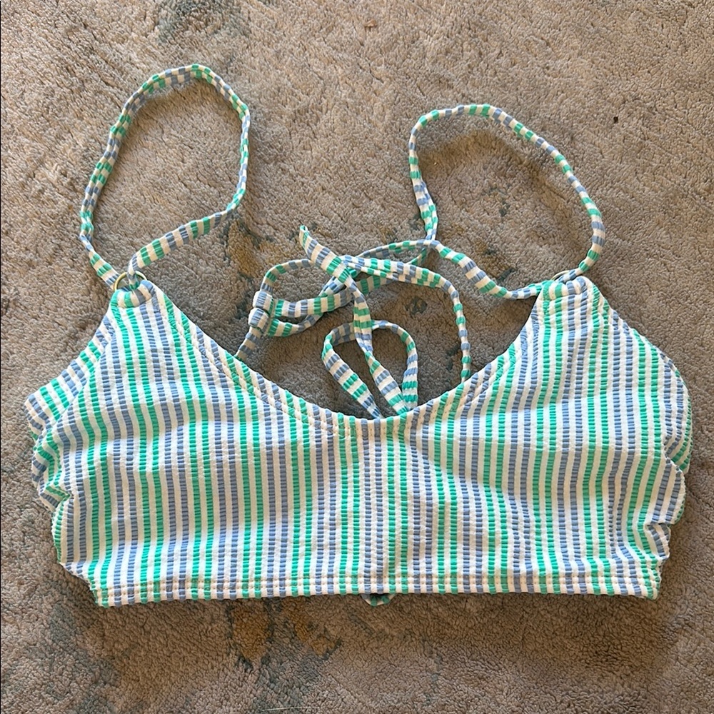 Striped bikini top